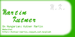 martin kutner business card